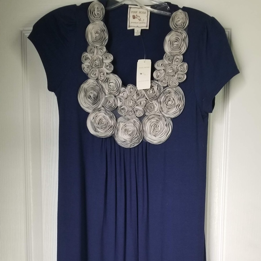 NWT Nordstrom Tunic Dress Navy Blue M